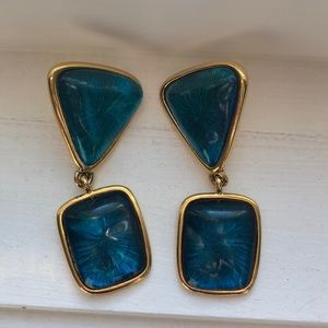 Vintage 80’s blue earrings